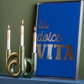 Kandelaar Rings medium - Metallic Jungle groen