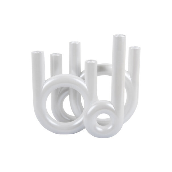 Present Time Kandelaar Rings groot - Metallic Wit