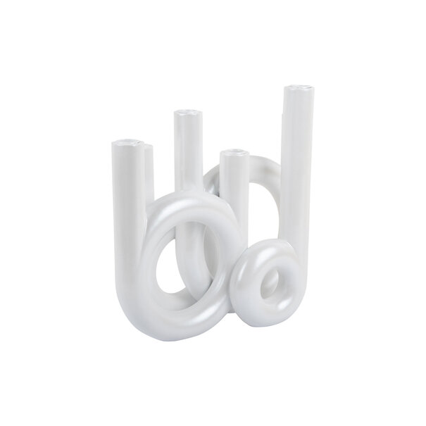 Present Time Kandelaar Rings groot - Metallic Wit