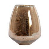 Vaas Ø18x21,5 cm FIRA glas steenslag zilver+goud