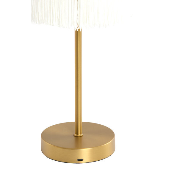 Light en Living Tafellamp LED Ø17x35 cm DINY antiek  brons+crème