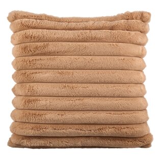 Kussen Hadi Beige Geribbeld vierkant groot