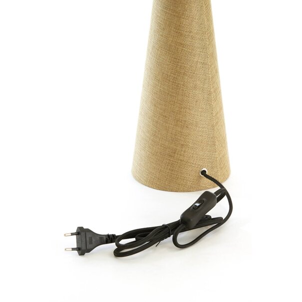 Light en Living Tafellamp Ø20x58 cm MICKY linnen olijf groen