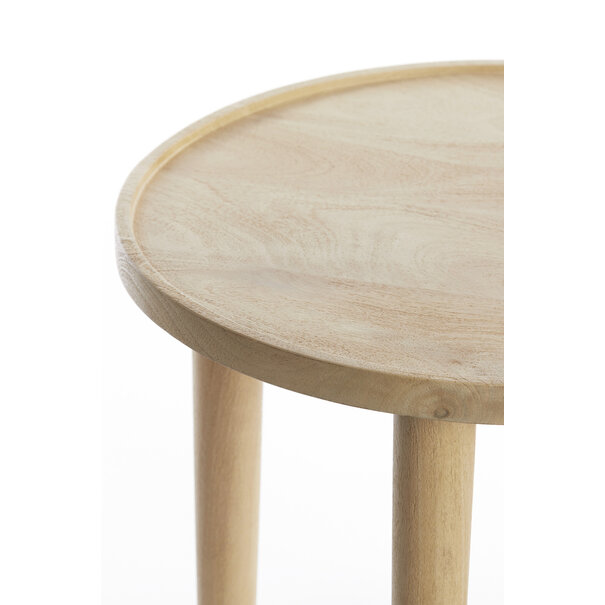 Light en Living Bijzettafel Ø49x49 cm QIANO mango hout naturel
