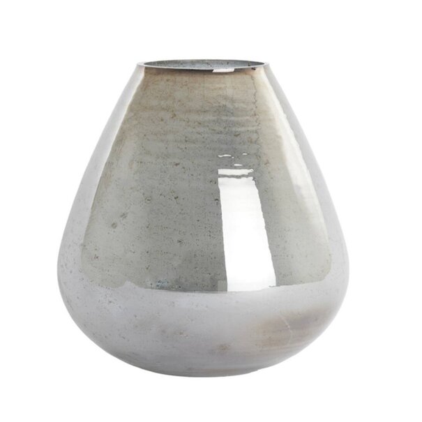 Light en Living Vaas Ø31x35 cm LATERZA glas steenslag smoke