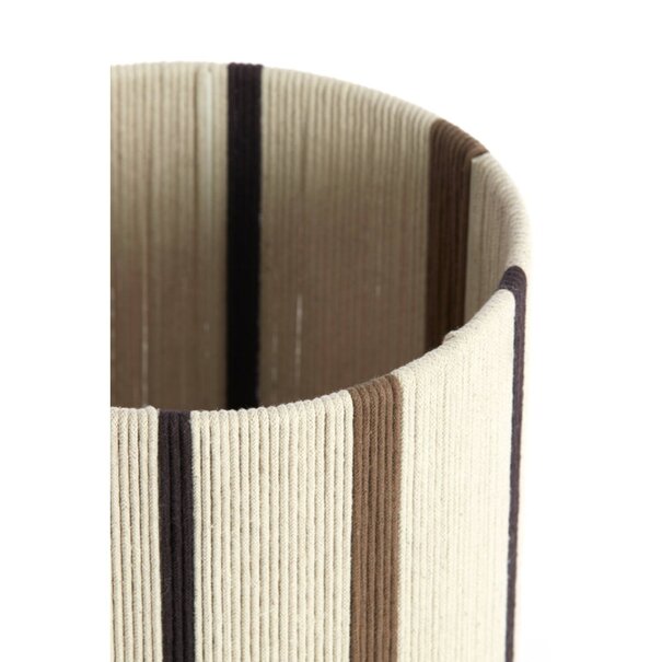 Light en Living Kap cilinder 20-20-30 cm MEDAN crème+bruin+donker bruin