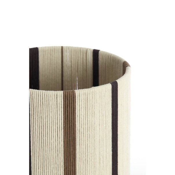 Light en Living Kap cilinder 20-20-30 cm MEDAN crème+bruin+donker bruin