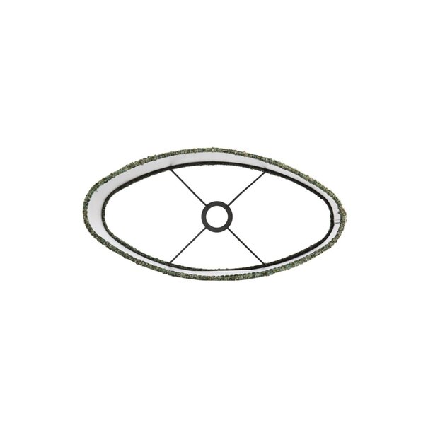 Light en Living Lampenkap  ovaal recht smal 45-21-32 cm OSIRE groen