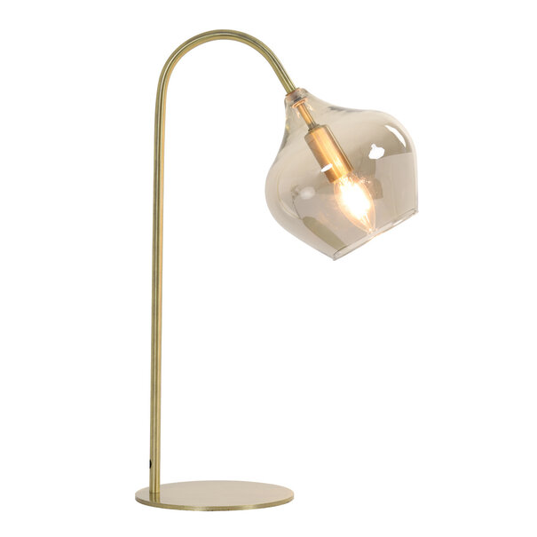 Light en Living Tafellamp RAKEL Antique brass of zwart