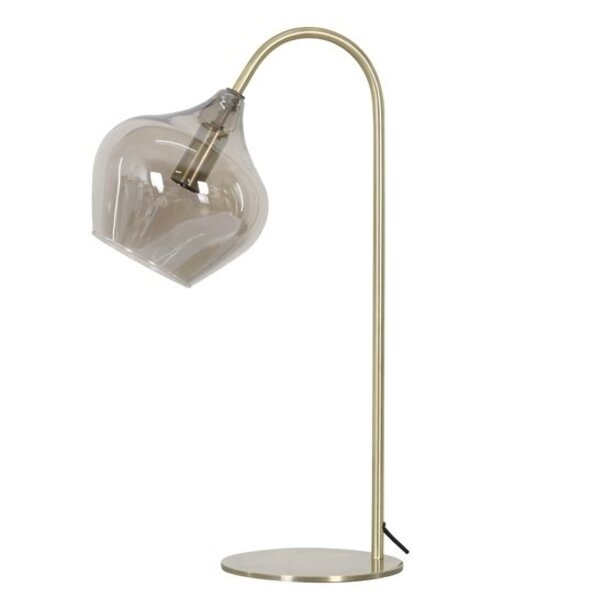 Light en Living Tafellamp RAKEL Antique brass of zwart