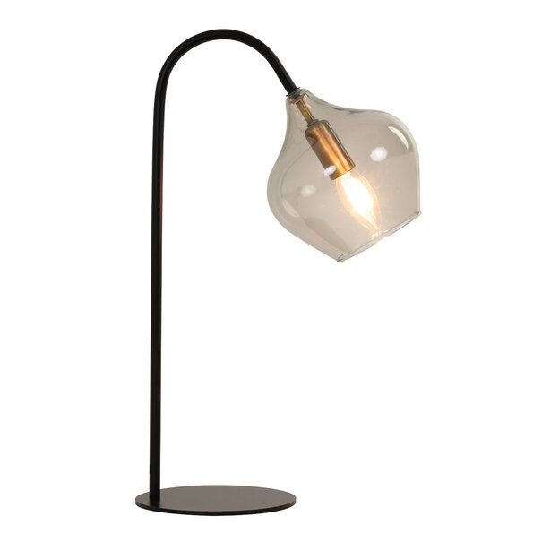 Light en Living Tafellamp RAKEL Antique brass of zwart