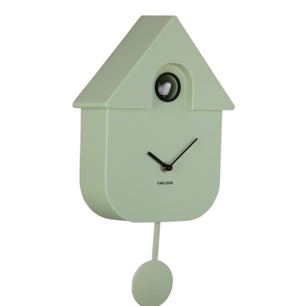 Karlsson Wandklok Modern Cuckoo ABS zacht groen