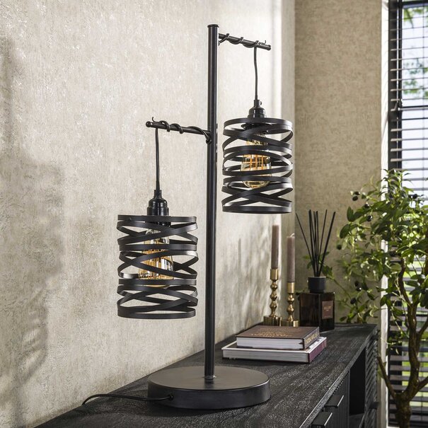 WoonStijl Tafellamp 2L spindle / Slate grey