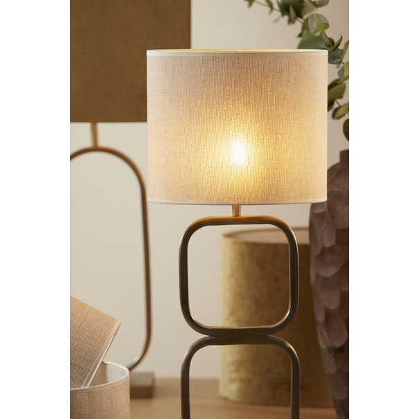 Light en Living Lampenkap cilinder 40-40-30 cm BRESKA parel wit