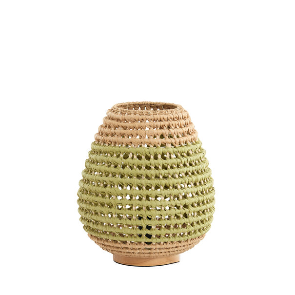Light en Living Tafellamp Ø32x34,5 cm KALIPA rotan  naturel+groen