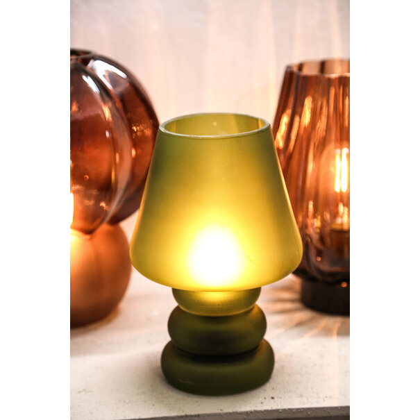 PTMD Tafellamp Led Miron Groen matglas