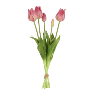 Boeket kunstbloemen Tulip Greigii paars