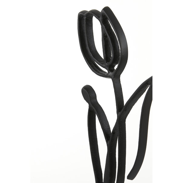 Light & Living Ornament op voet 24x8,5x45 cm TULIPANU mat zwart