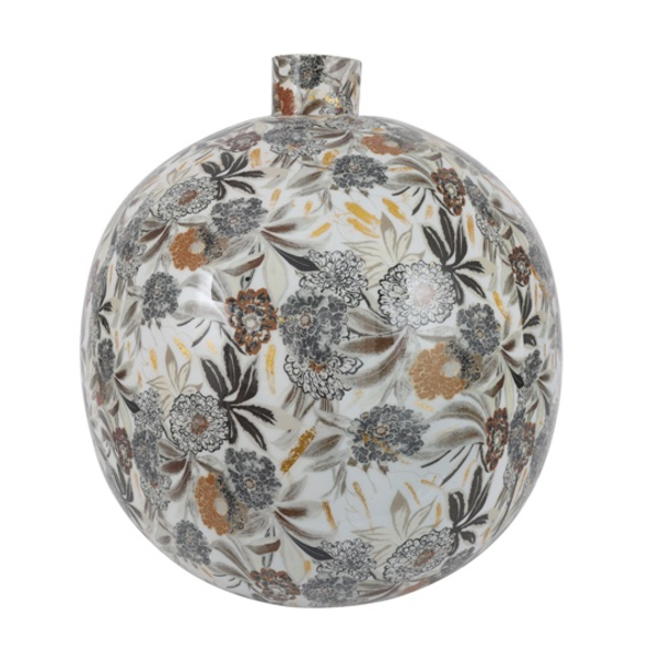 Countryfield Vaas Peony L bruin/wit rond