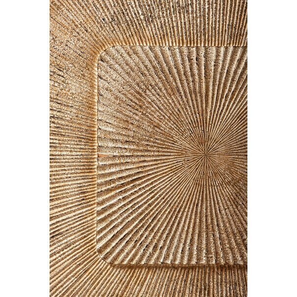 PTMD Wandornament Dishita Crème vierkant mdf S