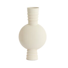 Vaas deco  Ø14x40 cm cm KAVANSI mat creme