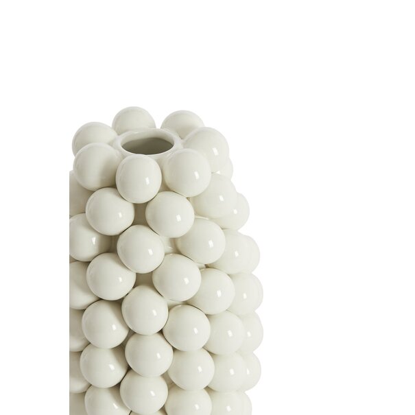 Light en Living Vaas deco Ø16X24 cm BOYANG keramiek shiny wit