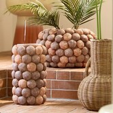 Vaas deco Ø19X32,5 cm ZEEËGEL koraal rood