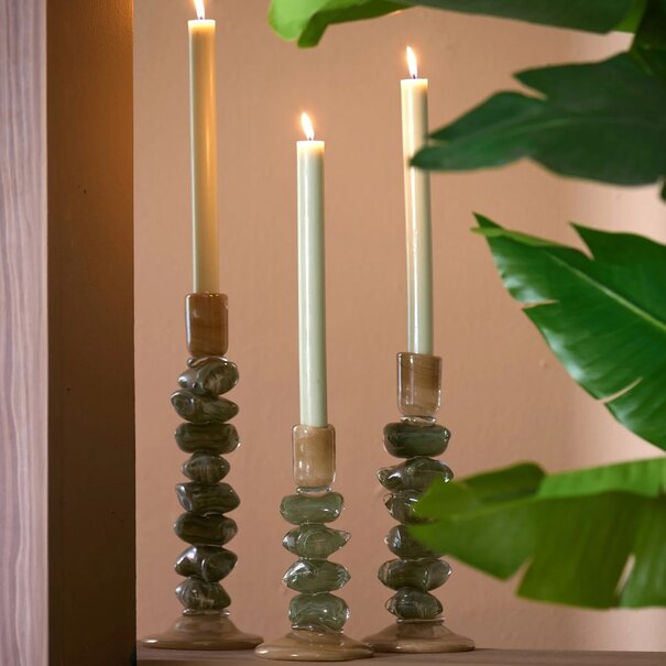 Light en Living Kandelaar Ø11,5X35 Cm ESTINA groen