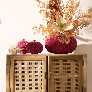 Vaas Deco Ø47,5X25,5  CM Coral Rood