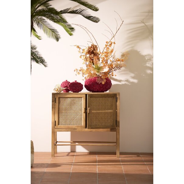 Light & Living Vaas Deco Ø47,5X25,5  CM Coral Rood