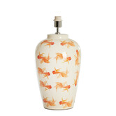 Lampvoet Ø28X52 Cm Fish keramiek wit+oranje