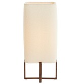 Tafellamp 21,5X21,5X50,5 Cm WYN hout D Bruin+Boucl Creme