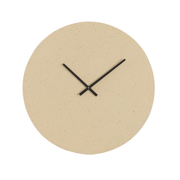 Light en Living Klok Ø59 cm LICOLA mat zand+licht bruin gespikkeld