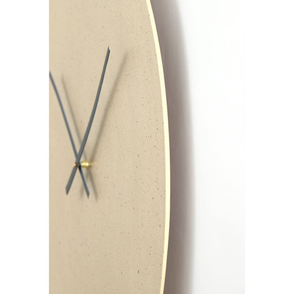 Light en Living Klok Ø59 cm LICOLA mat zand+licht bruin gespikkeld