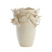 Vaas deco 29X28X36,5 cm FISH keramiek creme