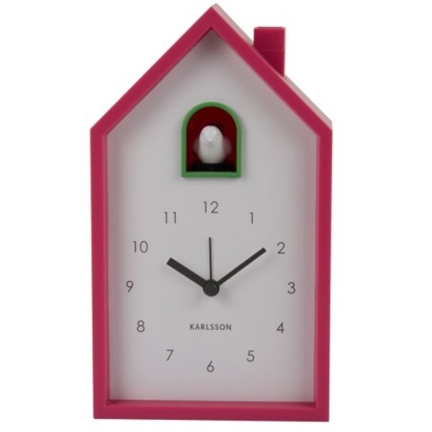 Karlsson Alarmklok Modern Cuckoo helder roze