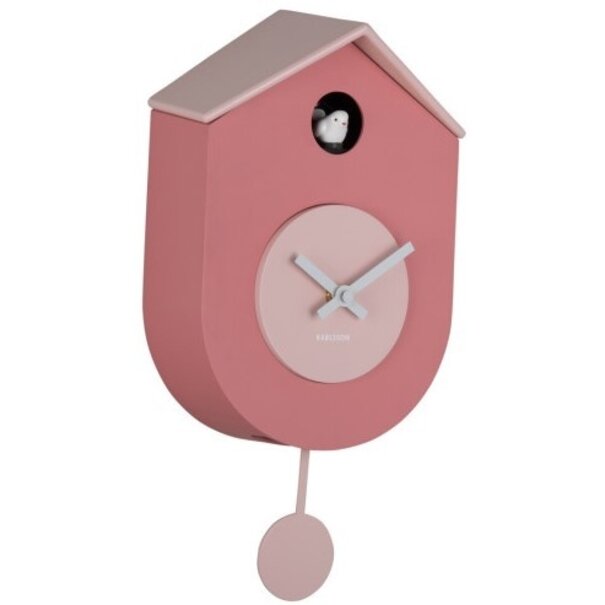 Karlsson Wandklok Grato Cuckoo tan rose met zachtroze