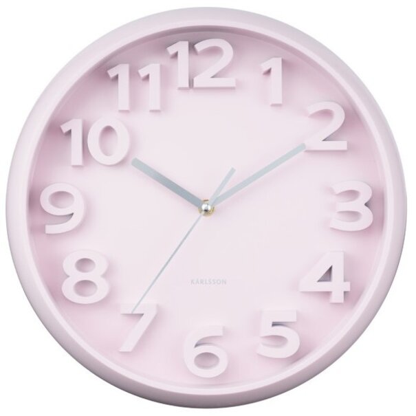 Karlsson Wandklok Elevated Classic Numbers zacht rose