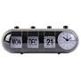 Alarmklok Retro Tube Calender Flip zwart