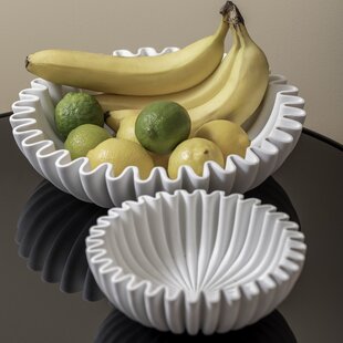 Schaal Wave medium wit