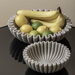 Schaal Wave medium licht grijs