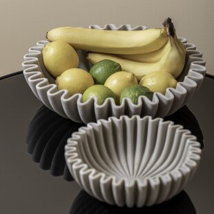 Schaal Wave groot licht grijs