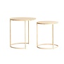 Bijzettafel Set van 2 SADAR zand + lichtbruin gespikkeld