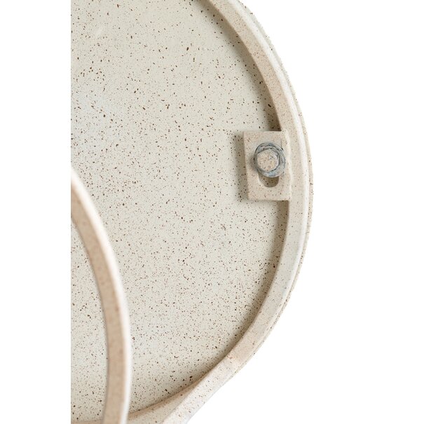 Light en Living Bijzettafel Set van 2 SADAR zand + lichtbruin gespikkeld