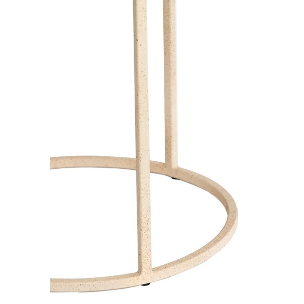 Light en Living Bijzettafel Set van 2 SADAR zand + lichtbruin gespikkeld