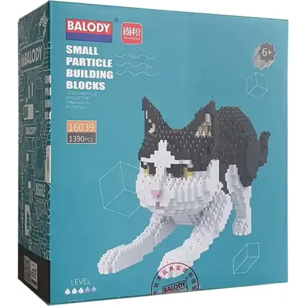 Balody 3D bouwset Zwart witte kat