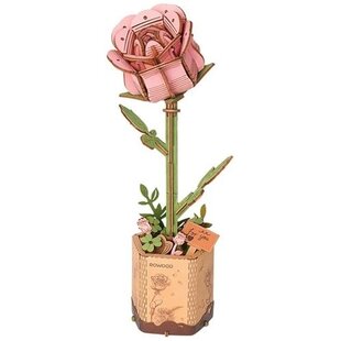 Houten Bouwpakket Pink Rose