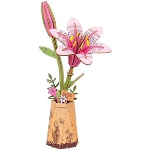Houten Bouwpakket Pink Lily