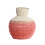 Mand Ø23,5X27 CM Bisira Seagrass Natural+Roze