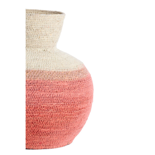 Light en Living Mand Ø23,5X27 CM Bisira Seagrass Natural+Roze